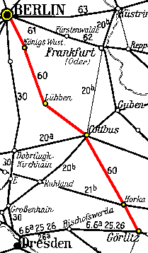 Die Strecke Berlin - Görlitz